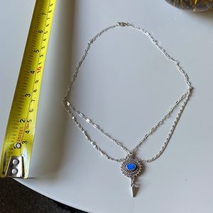 Unique handmade Sterling Silver Australian Opal necklace